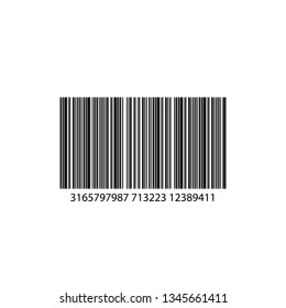 Realistic Barcode icon isolated. Universal Product Scan Code