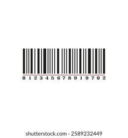 Realistic barcode icon on a white background. Vector image.