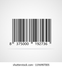 Realistic barcode icon. Vector illustration. Black barcode icon isolated