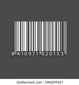 Realistic barcode icon.  Barcode vector illustration.