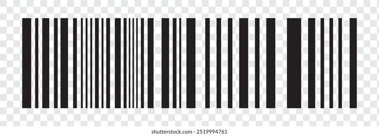 Realistischer Strichcode. Strichcodesymbol. Vektorgrafik. EPS 10.