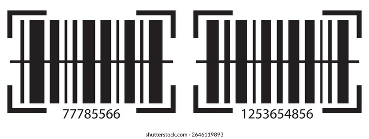 Realistic barcode. Barcode icon. Vector illustration EPS10