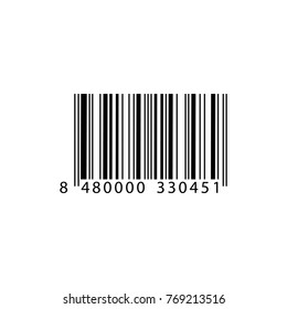 Realistic barcode icon.  Barcode vector illustration.