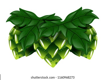 Realistic Barley Hops Object Vector Stock