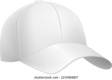 Realistic baseball cap. White blank brand mockup