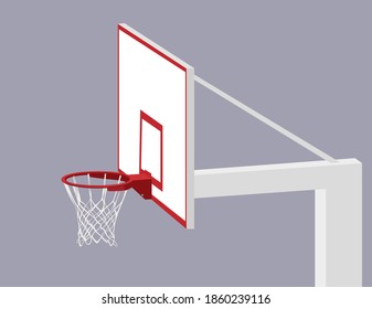 Realistic basketball basket. Vector illustration