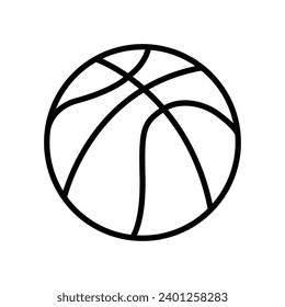 Realistic Basketball Icon Clipart in Flat vector illustration.