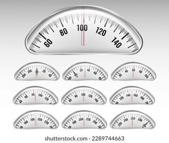 realistic bathroom scale for weighing machine isolated - 3d illustrator