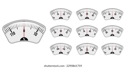 realistic bathroom scale for weighing machine isolated - 3d illustrator