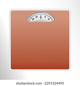 realistic bathroom scale for weighing machine isolated - 3d illustrator