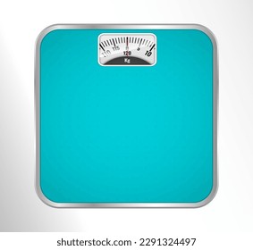 realistic bathroom scale for weighing machine isolated - 3d illustrator