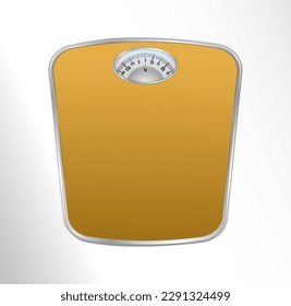 realistic bathroom scale for weighing machine isolated - 3d illustrator