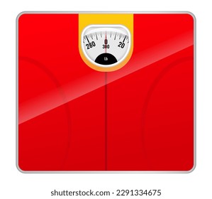 realistic bathroom scale for weighing machine isolated - 3d illustrator