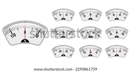 realistic bathroom scale for weighing machine isolated - 3d illustrator