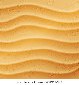 Realistic beach sand background texture, vector illustration