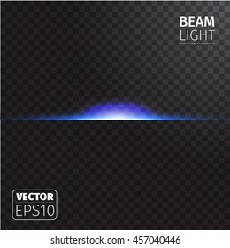 Realistic beam light on transparent background.