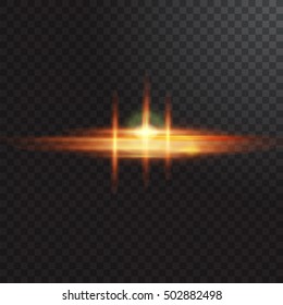 Realistic beam lights on transparent background.