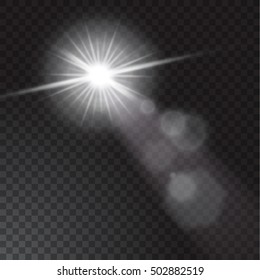 Realistic beam lights on transparent background.
