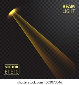 Realistic beam lights on transparent background.