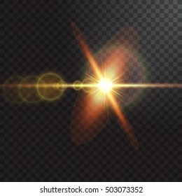 Realistic beam lights on transparent background.
