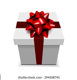 Realistic beautiful red bow
