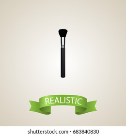 Realistic Beauty Accessory Element. Vector Illustration Of Realistic Fashion Equipment Isolated On Clean Background. Can Be Used As Brush, Highlight And Tassel Symbols.