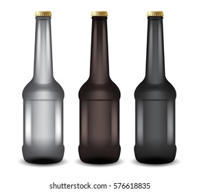 Realistic Beer Bottles : Vector Illustration