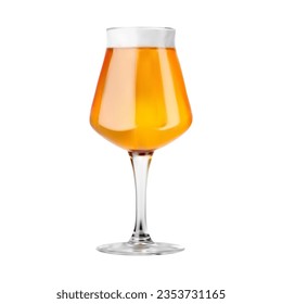 Realistic beer glass isolated on white background.3d beer glass 