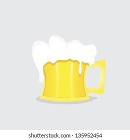 realistic beer label. vector illustration of beer. Vector beer mug.