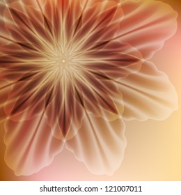 Realistic beige flower