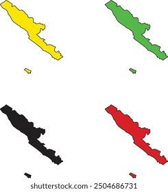 REALISTIC BENGKULU PROVINCE MAPA, INDONESIA PROVINCE MAPA