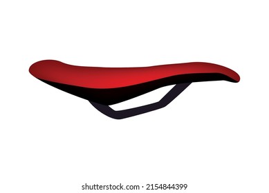 Realistic bicycle parts composition with isolated bike element on blank background vector illustration