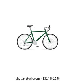 realistic bicycle vector on a white background