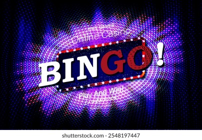 Realistic bingo game background composition. Vector illustration