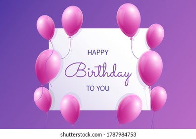 Antecedentes de cumpleaños realistas con ilustración vectorial de baluartes