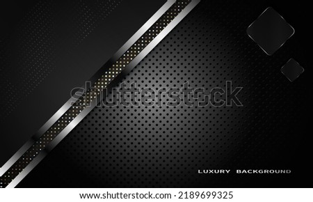 realistic black background with metal gradient and overlap shape