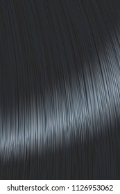 Realistic black blue straight hair texture