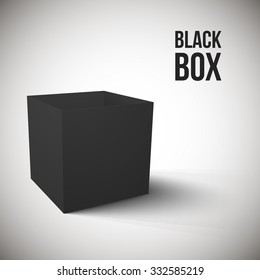 Realistic Black Box isolated Vector Illustration