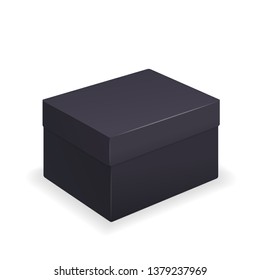 realistic black box, vector eps10 isolated white background