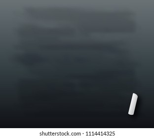 Realistic black chalkboard background. Vector texture