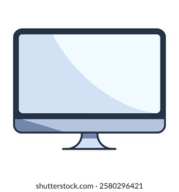 Realistic black computer monitor. Sleek flat-screen display with a minimalist design, isolated on white background. Perfect for tech, business, or electronics themes. Vector illustration.







