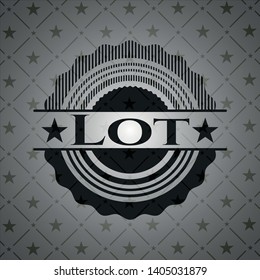 Lot realistic black emblem. Vector Illustration. Detailed.