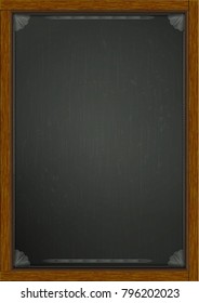 Realistic black frame A4 isolated. It can be used for presentations. Vector EPS10 illustration.