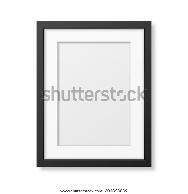 Realistic Black Frame A4 Isolated On Stock Vector (Royalty Free ...