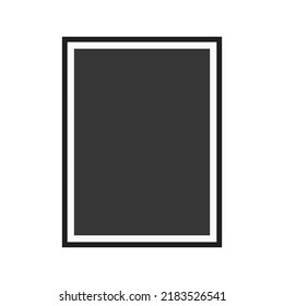 Realistic black frame isolated on white background. Perfect for your presentations.