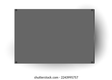 Realistic black frames for paintings or photographs. Realistic hanging blank poster template mockup, vector illustration