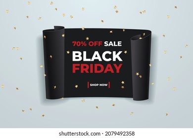 ilustración de diseño de vector de concepto de viernes negro realista