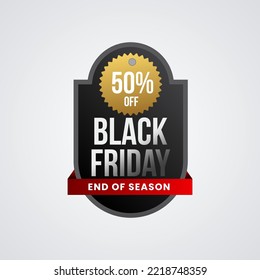 Realistic black friday labels vector