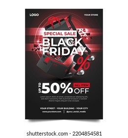 Realistic Black Friday Special Sale Template