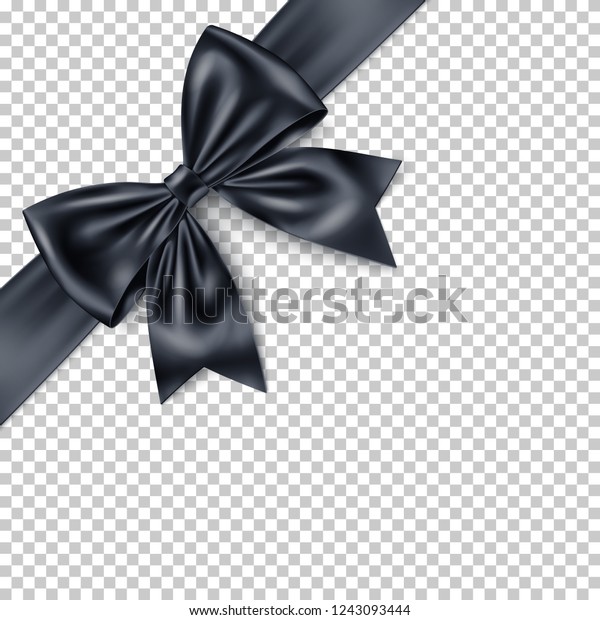 black christmas bows and ribbon